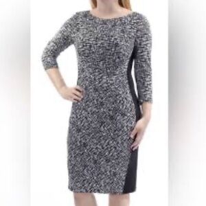 Lauren Ralph Lauren Black and White Sheath Dress Size 12